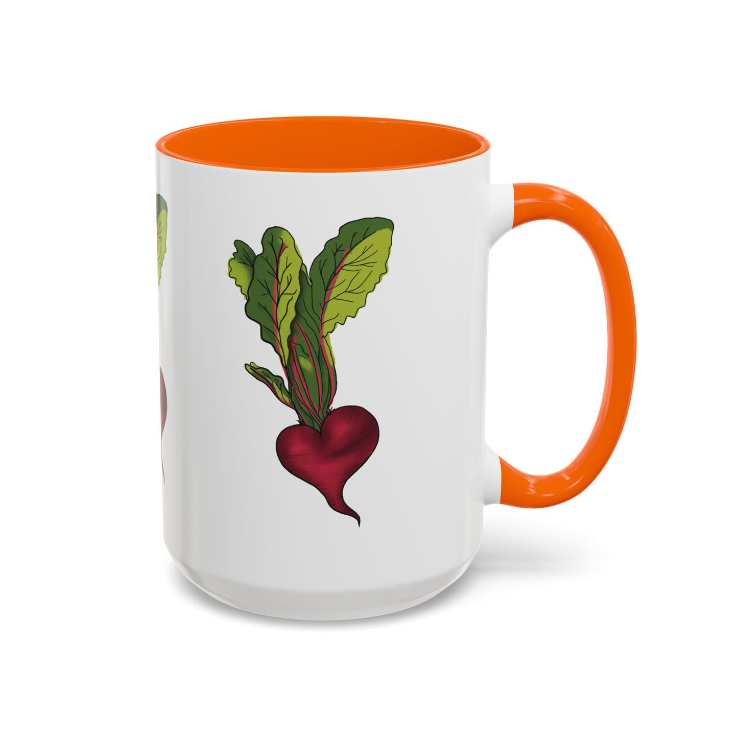 Triple Heart Beet Accent Mug