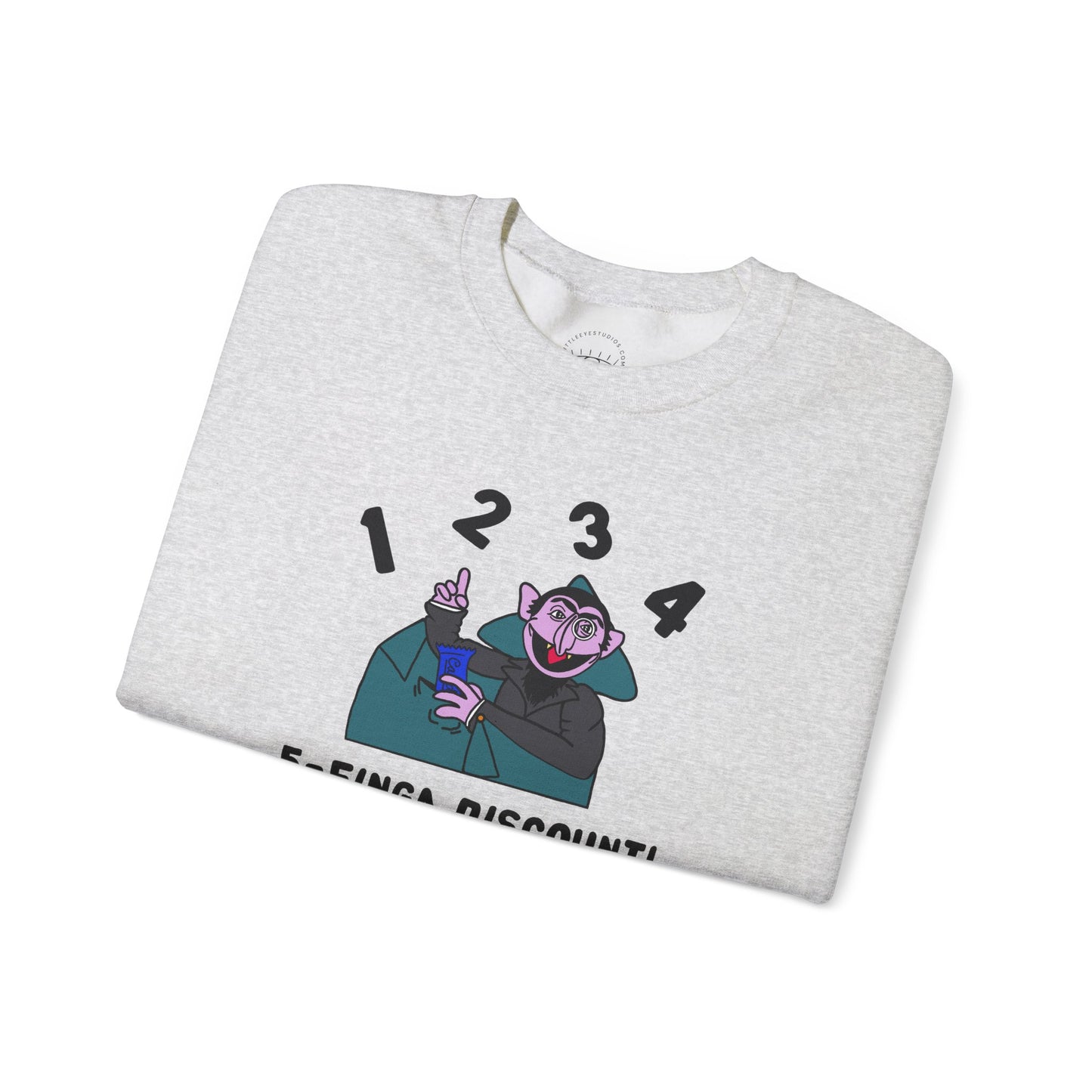 Five Finger Discount Sweatshirt - Sesame Street The Count Parody Sweatshirt