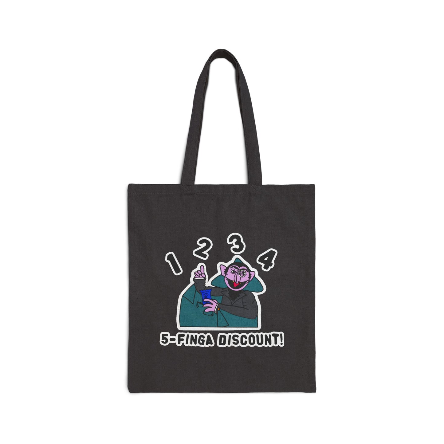 Five Finger Discount Tote Bag - Sesame Street The Count Parody Bag