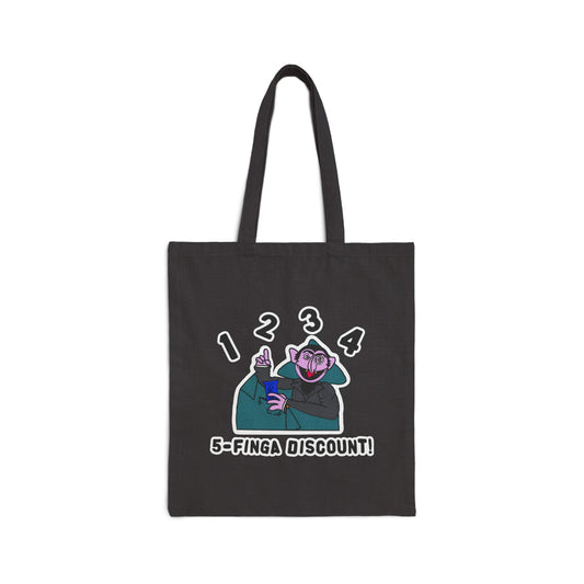 Five Finger Discount Tote Bag - Sesame Street The Count Parody Bag