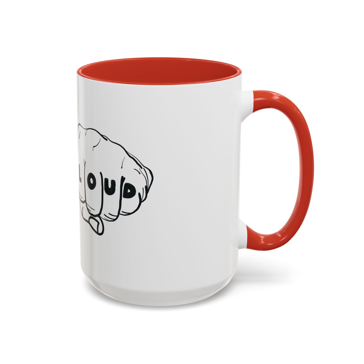 Live Loud Knuckle Tats Tattooed Fists Accent Mug