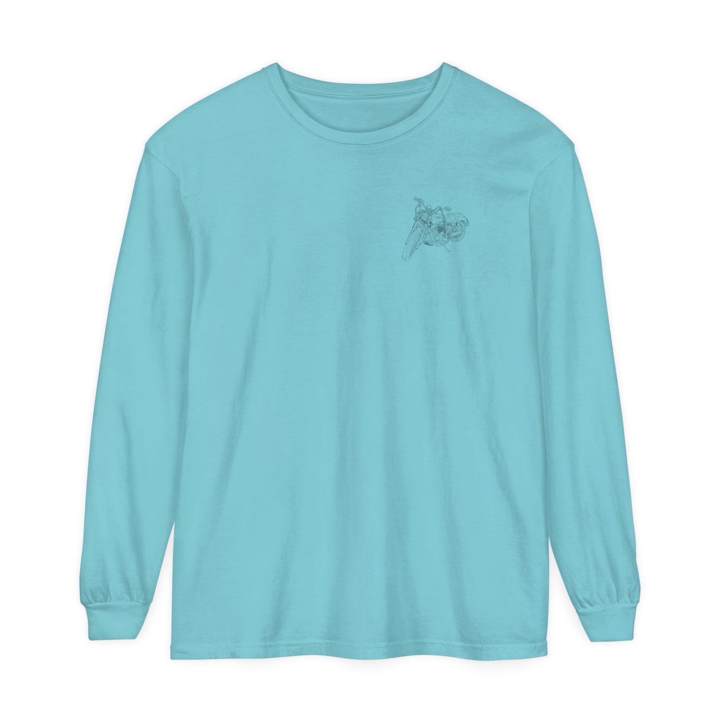Ride Me Motorcycle Long Sleeve Tee Back Design