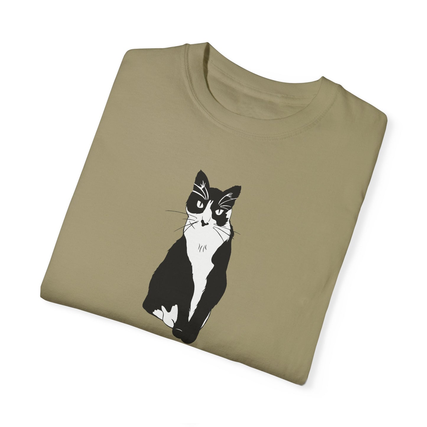 Cat Tee (B&W Style Cat) - Cat Drawing Shirt
