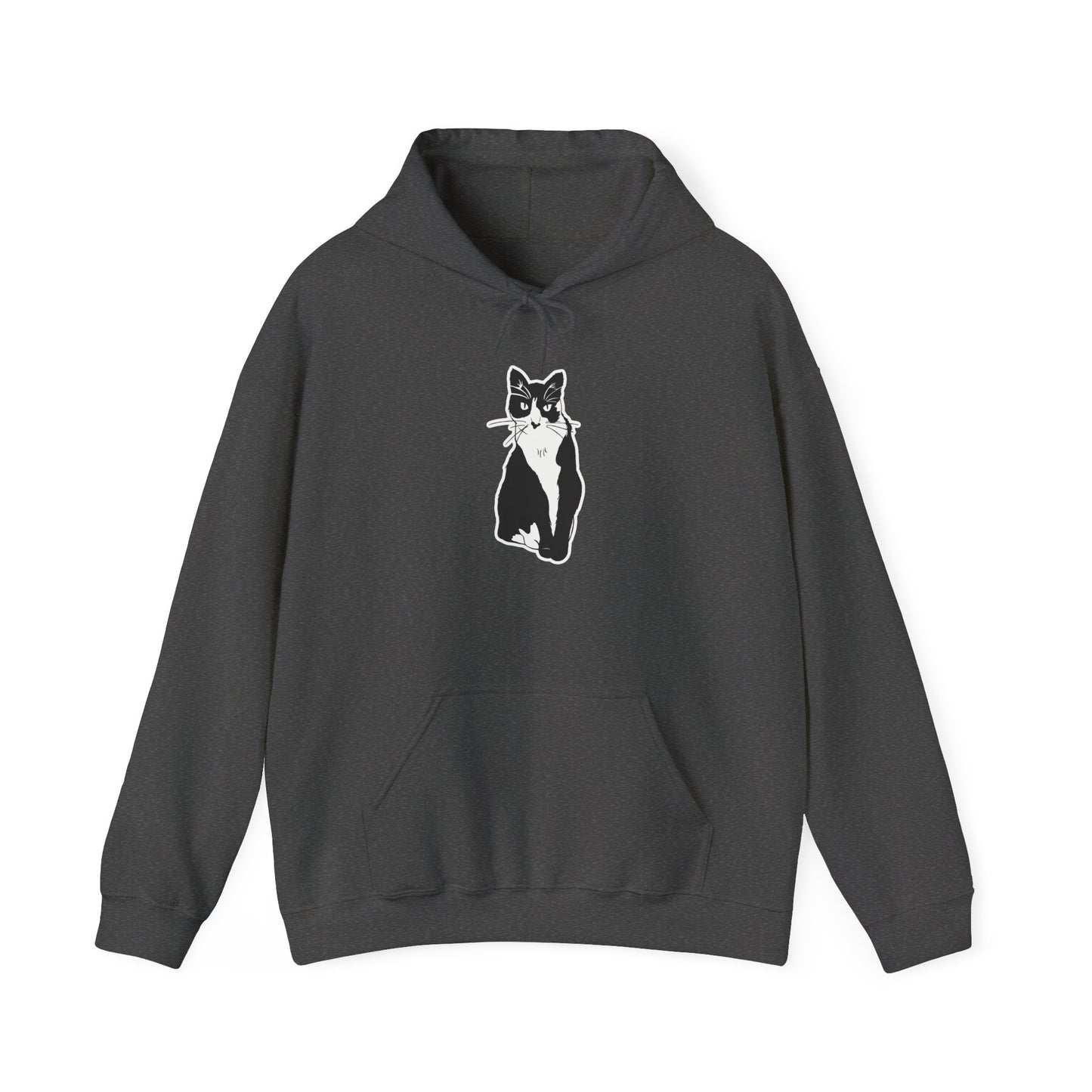 Cat Hoodie (Sticker Style Cat) - Cat Hooded Sweatshirt