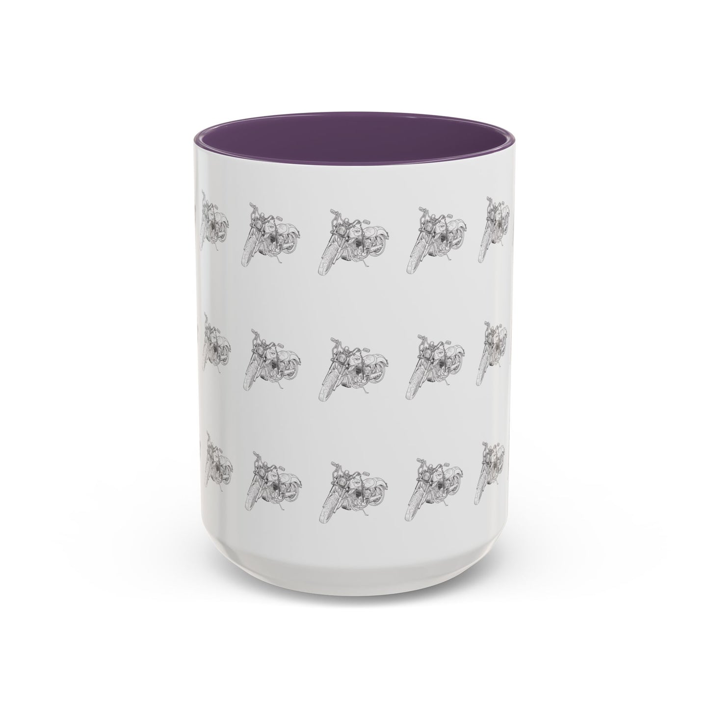 Motorcycle Pattern Coffee Mug - Harley Drawing Mug