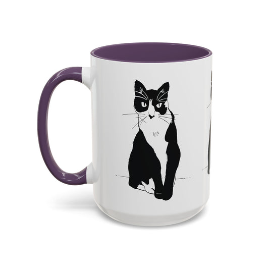 Three Cats Accent Mug (Transparent Style Cat) - Three Cats Edition Cat Mug