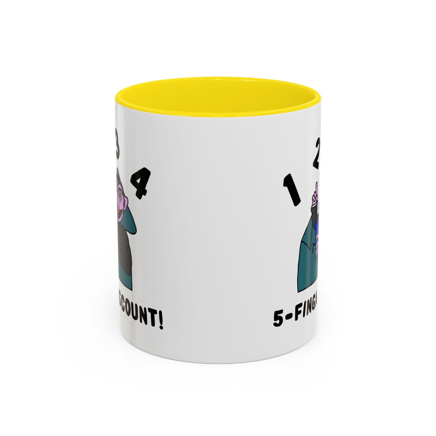 Five Finger Discount Accent Coffee Mug - Sesame Street The Count Parody Coffee Mug