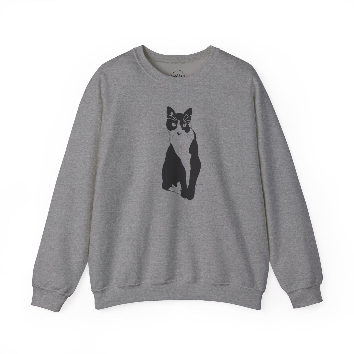 Cat Sweatshirt (Transparent Style Cat) - Cat Drawing Sweatshirt