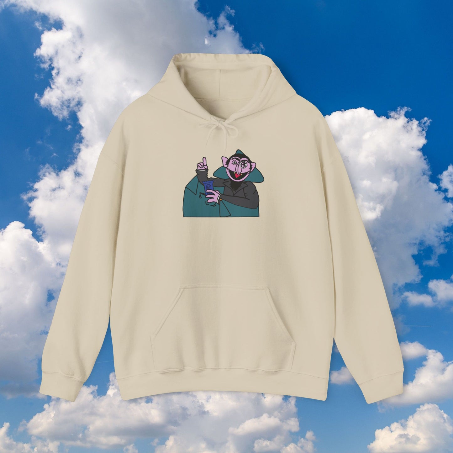 The Count Stealing Candy Hoodie - Sesame Street The Count Parody Hooded Sweatshirt