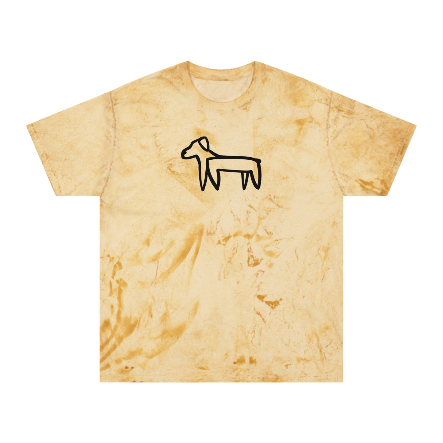 Dog Line Drawing Color Blast Tee