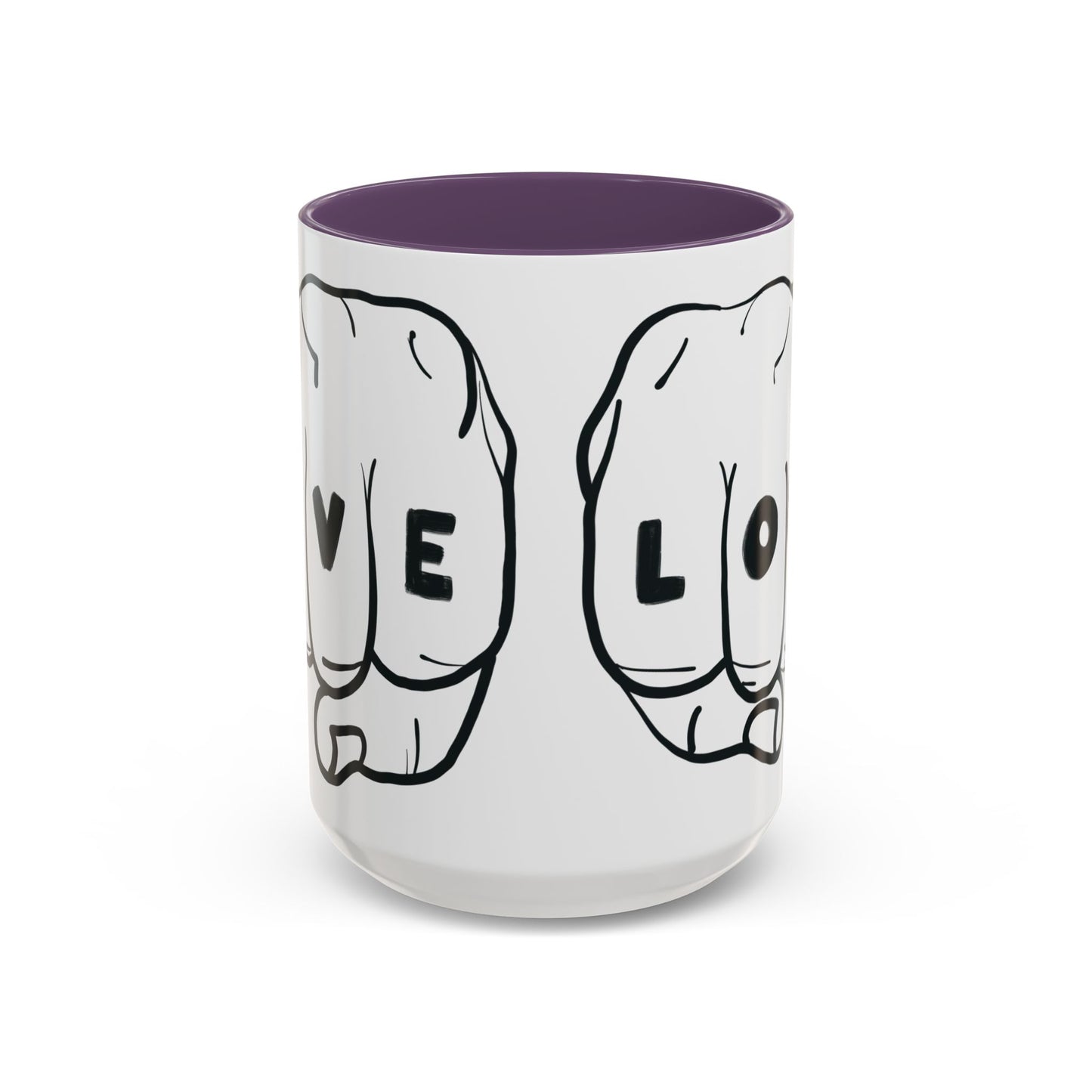 Live Loud Knuckle Tats Tattooed Fists Loudest Accent Mug