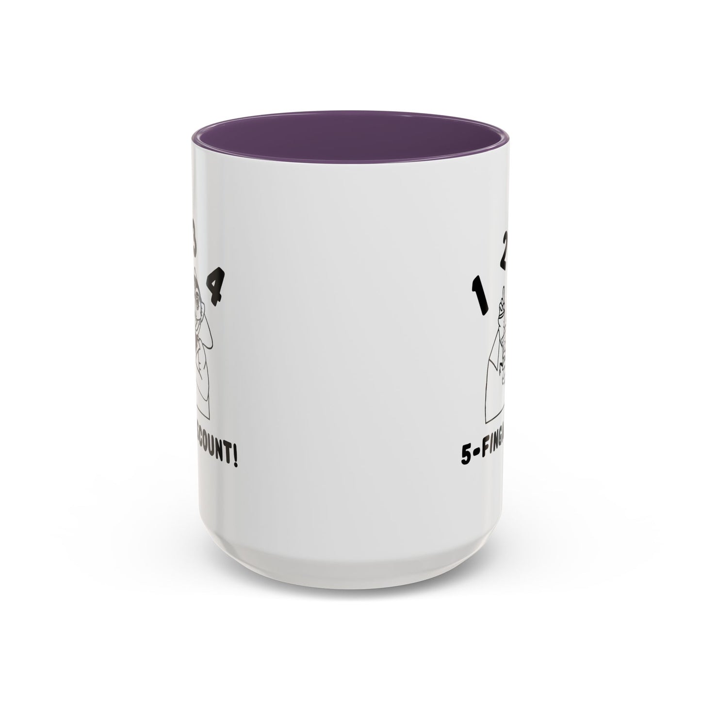 Five Finger Discount Outline Mug - Sesame Street The Count Parody Coffee Mug