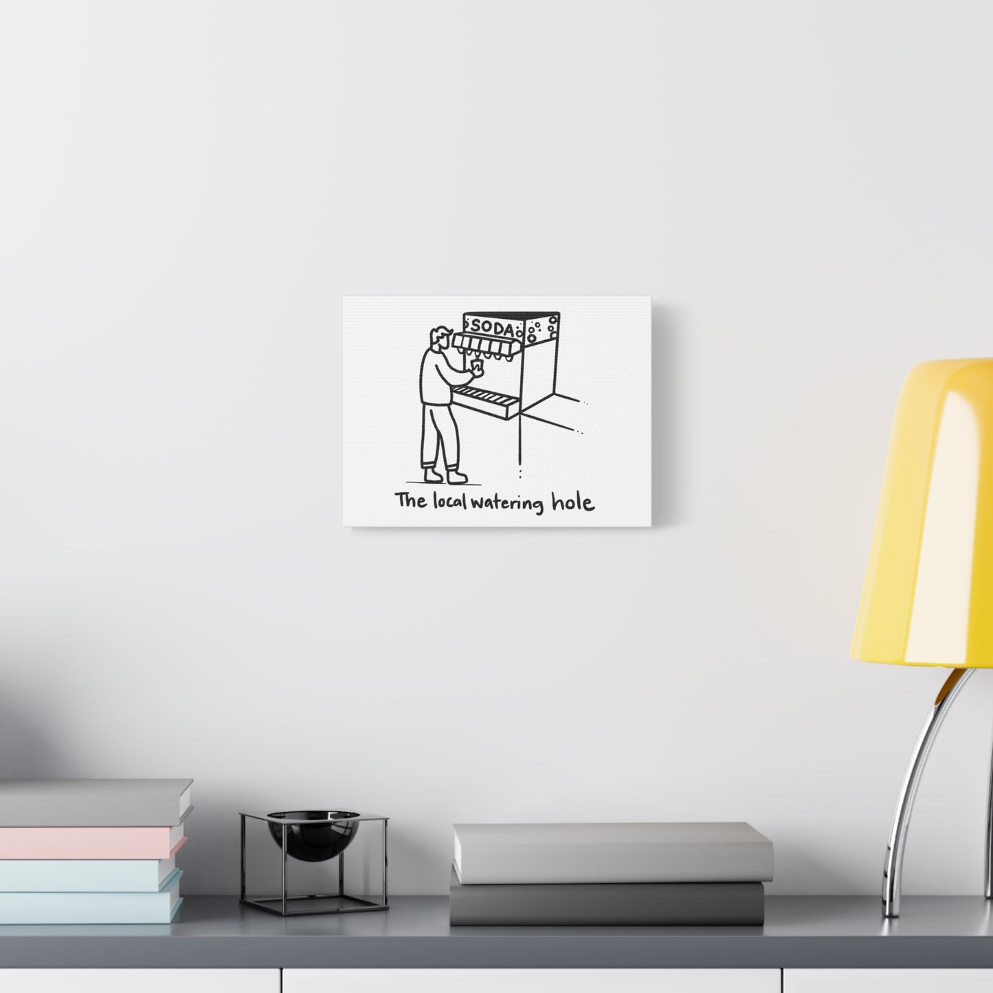 Local Watering Hole Canvas Print - White Background