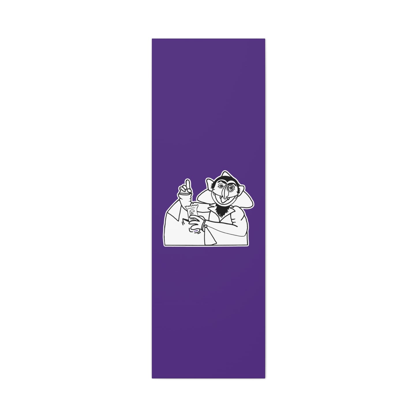 The Count Stealing Candy Outline Canvas Print Purple - Sesame Street The Count Parody Art