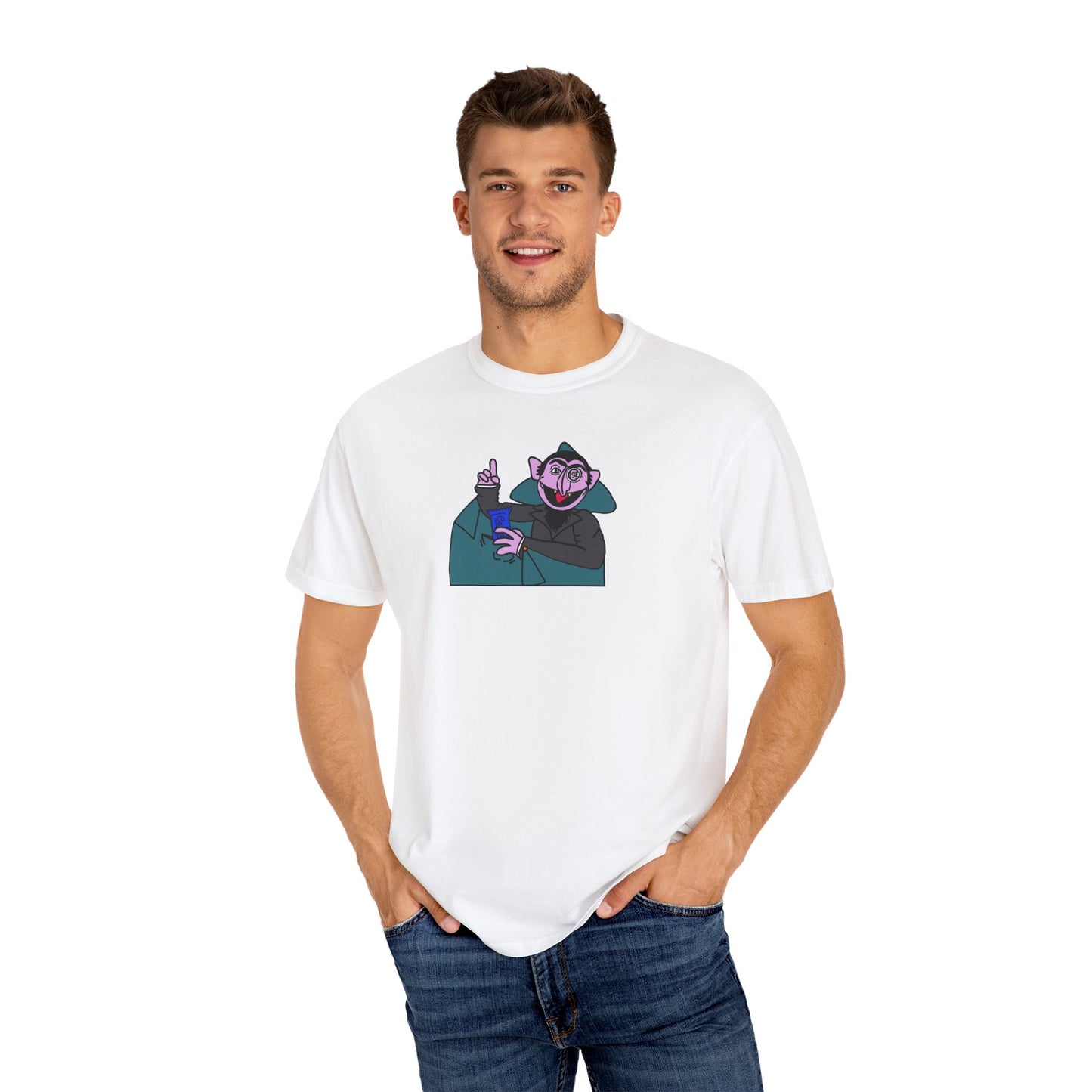 The Count Stealing Candy Tee - Sesame Street The Count Parody Shirt