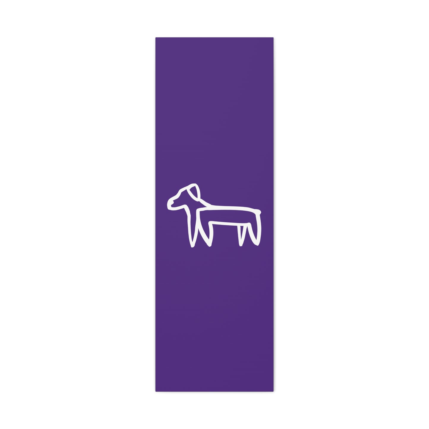 Dog Canvas Print on Purple (Transparent Style White Dog) - Dog Art Print