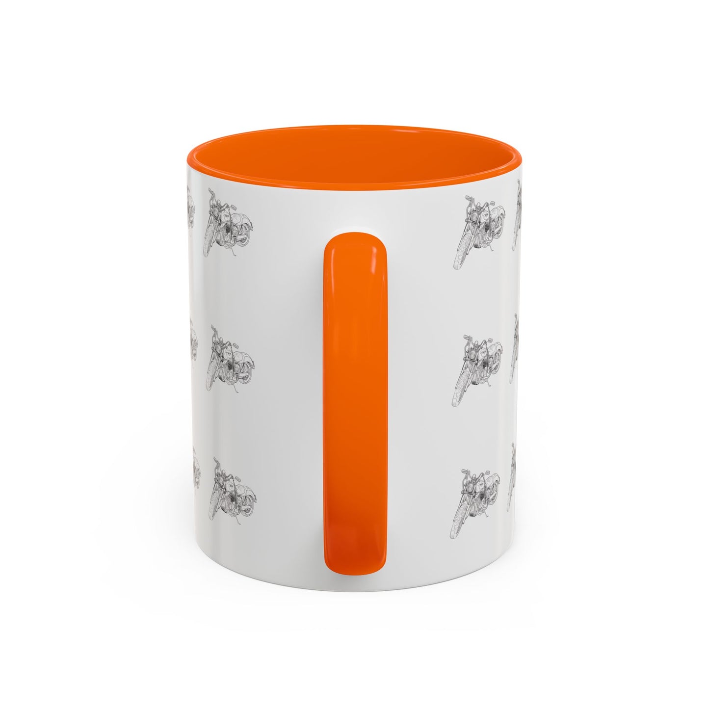 Motorcycle Pattern Coffee Mug - Harley Drawing Mug