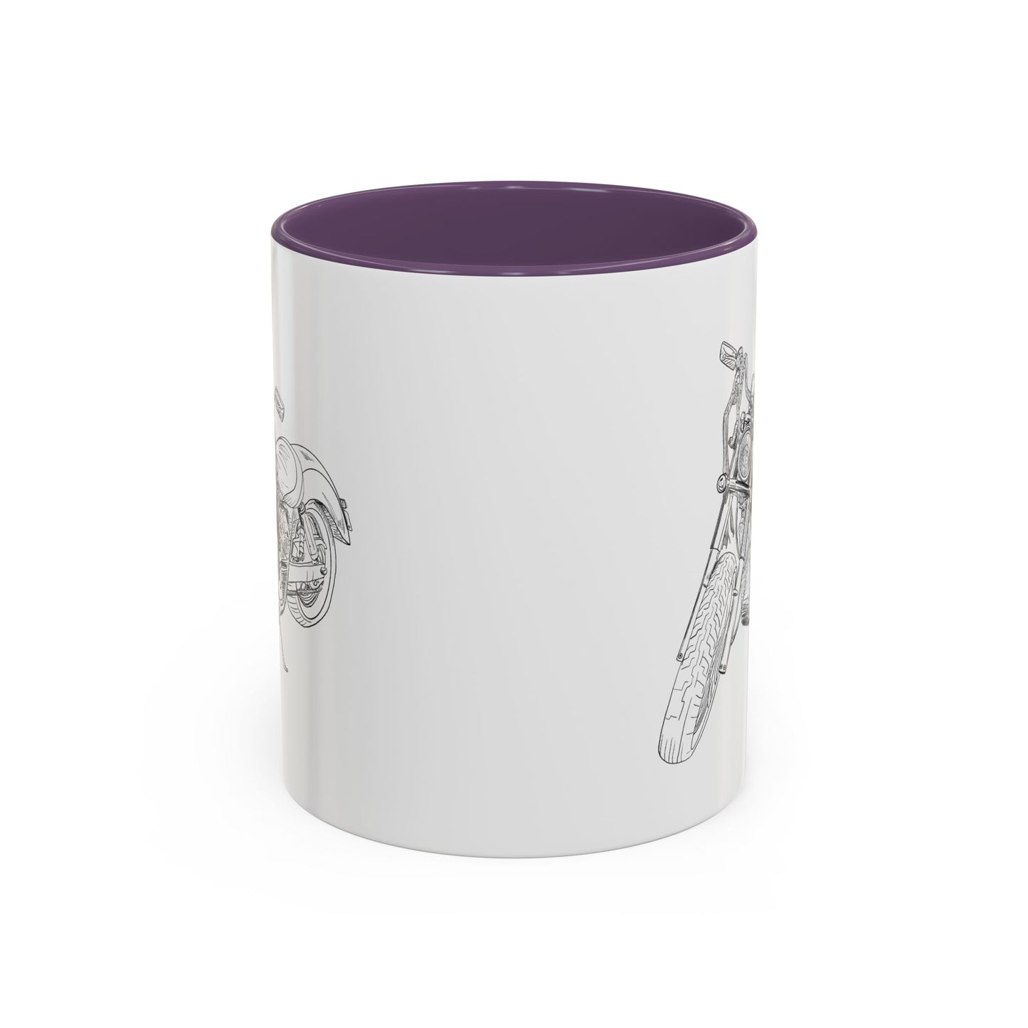 Motorcycle Drawing Accent Mug