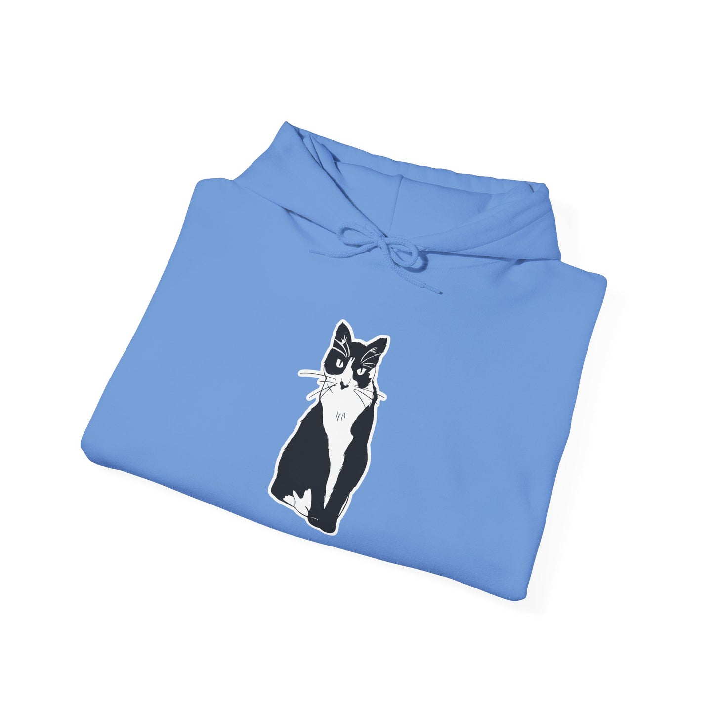 Cat Hoodie (Sticker Style Cat) - Cat Hooded Sweatshirt