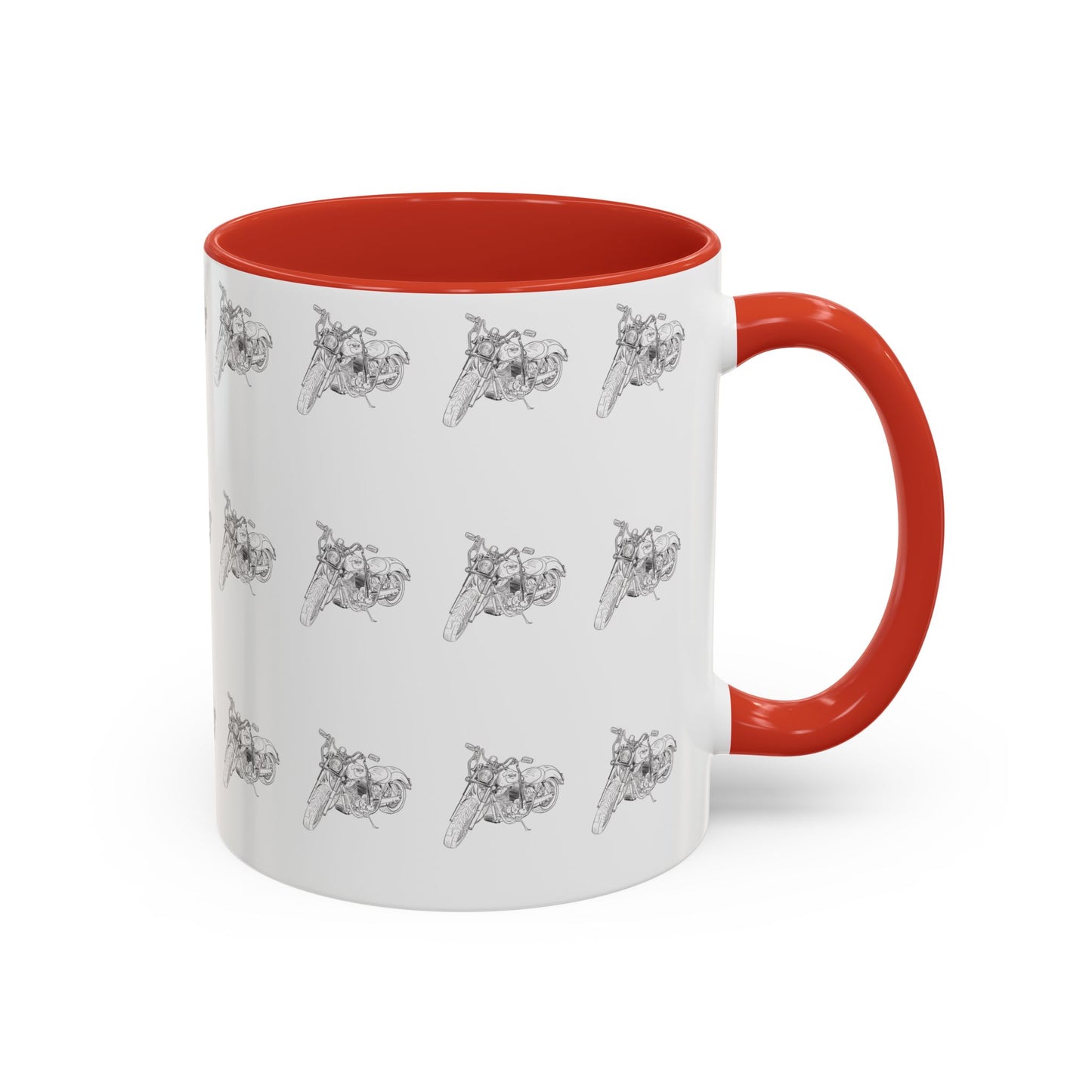 Motorcycle Pattern Coffee Mug - Harley Drawing Mug