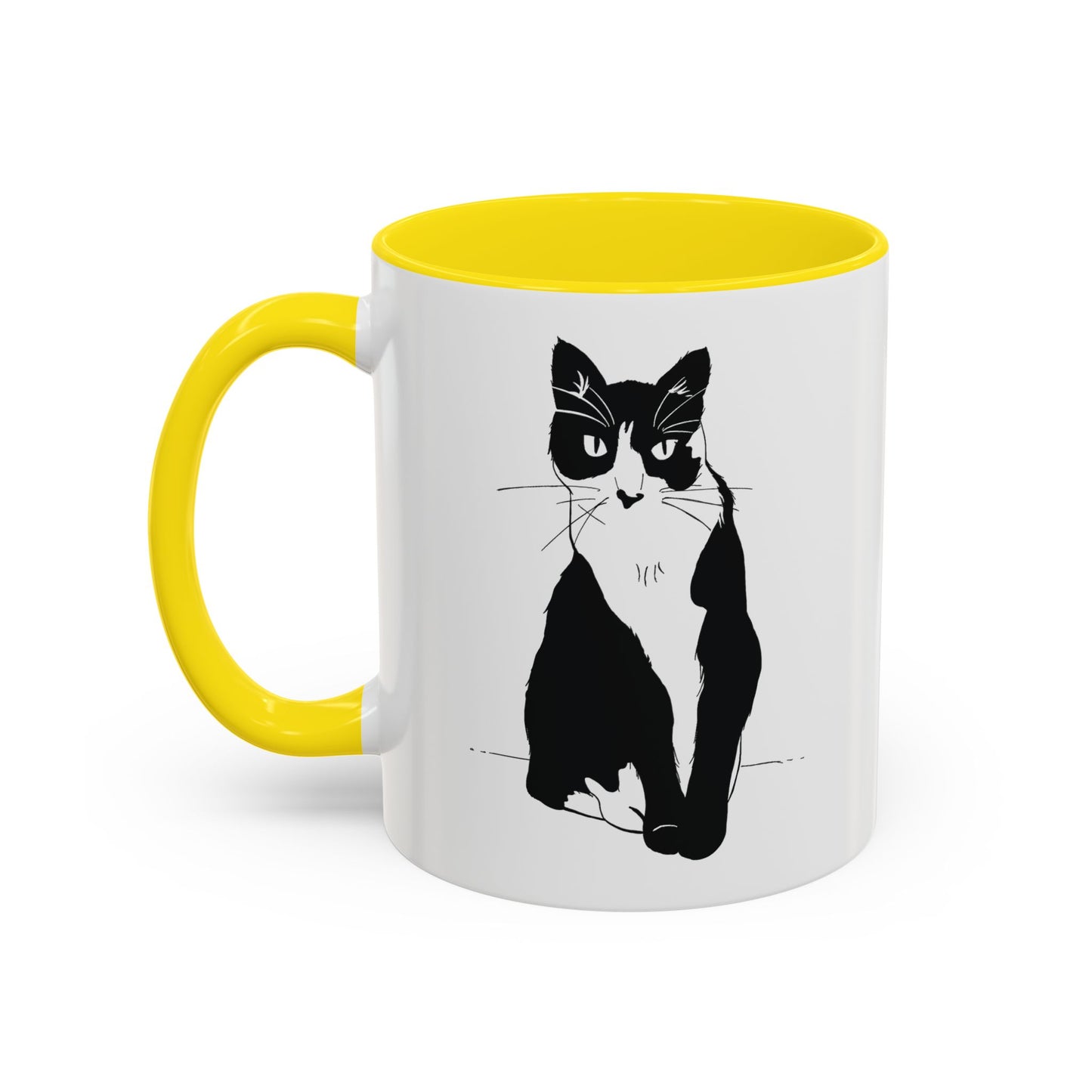 Cat Mug (Transparent Style Cat) - Two Cats Accent Edition Cat Mug
