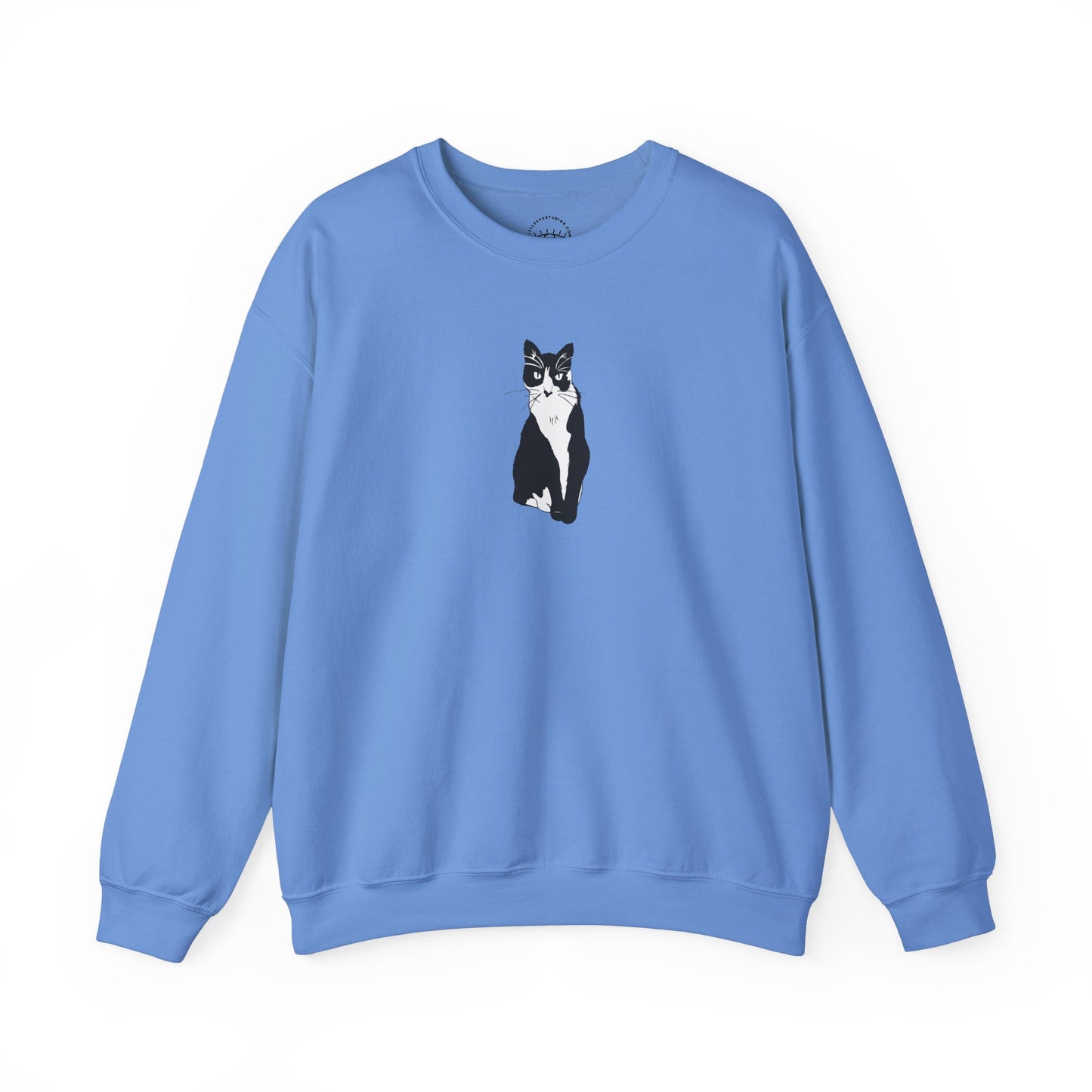 Cat Sweatshirt (B&W Style Cat) - Cat Drawing Sweatshirt