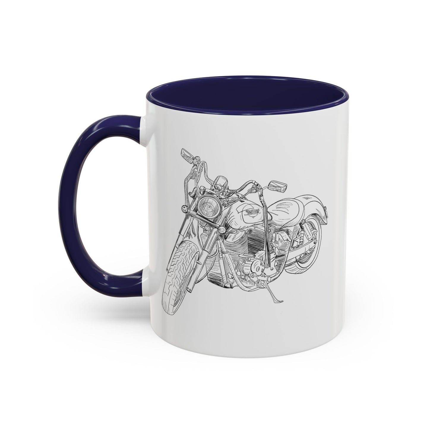 Motorcycle Drawing Accent Mug