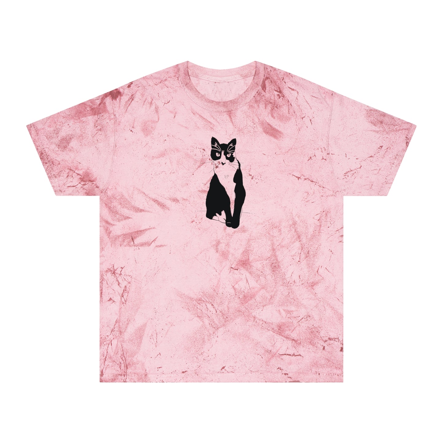 Cat Color Blast Tee (Transparent Style Cat) - Cat Drawing Shirt