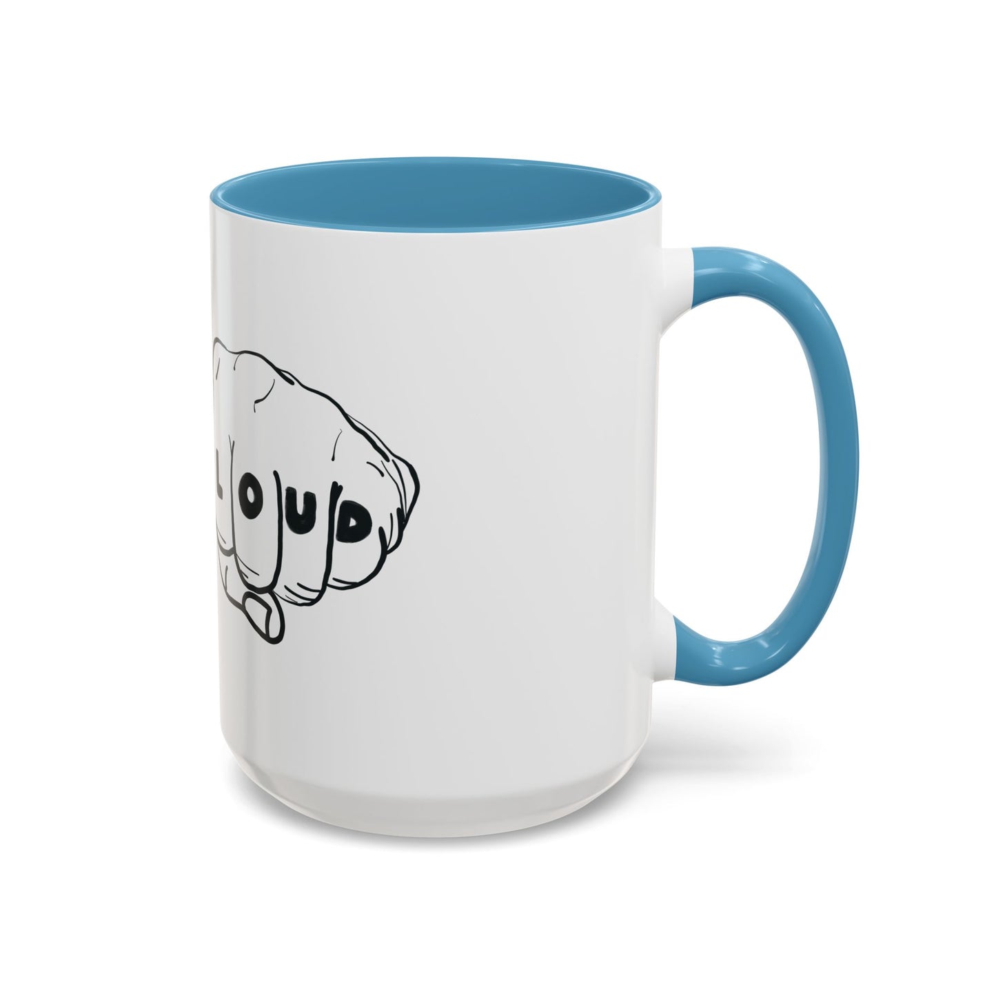 Live Loud Knuckle Tats Tattooed Fists Accent Mug
