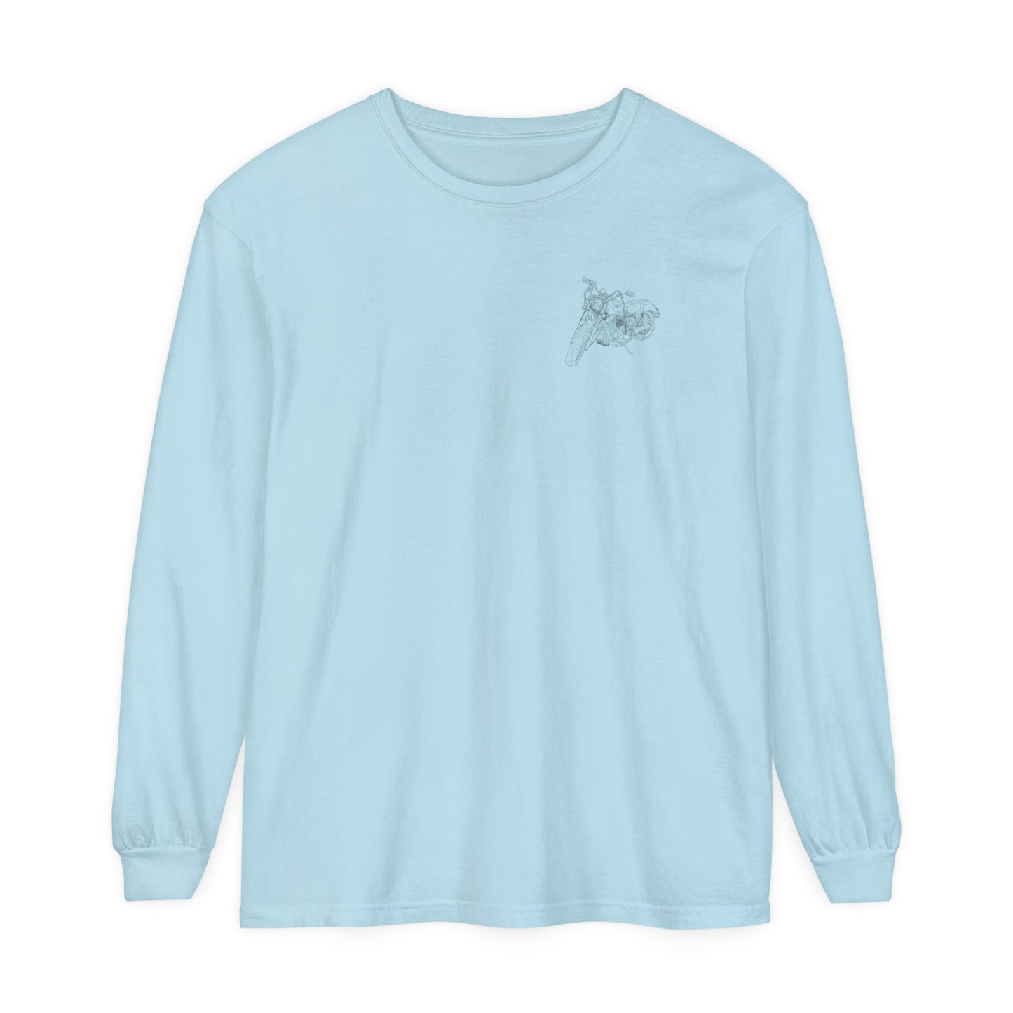 Ride Me Motorcycle Long Sleeve Tee Back Design