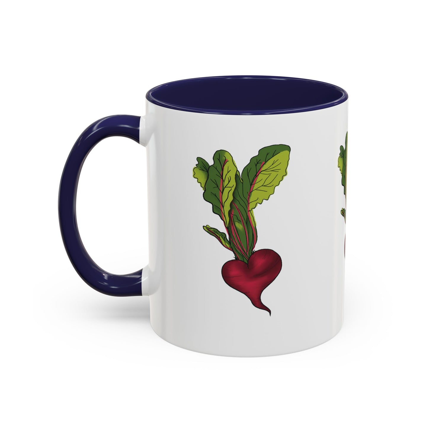 Triple Heart Beet Accent Mug