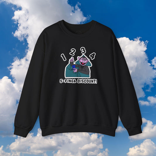 Five Finger Discount Sweatshirt - Sesame Street The Count Parody Sweatshirt