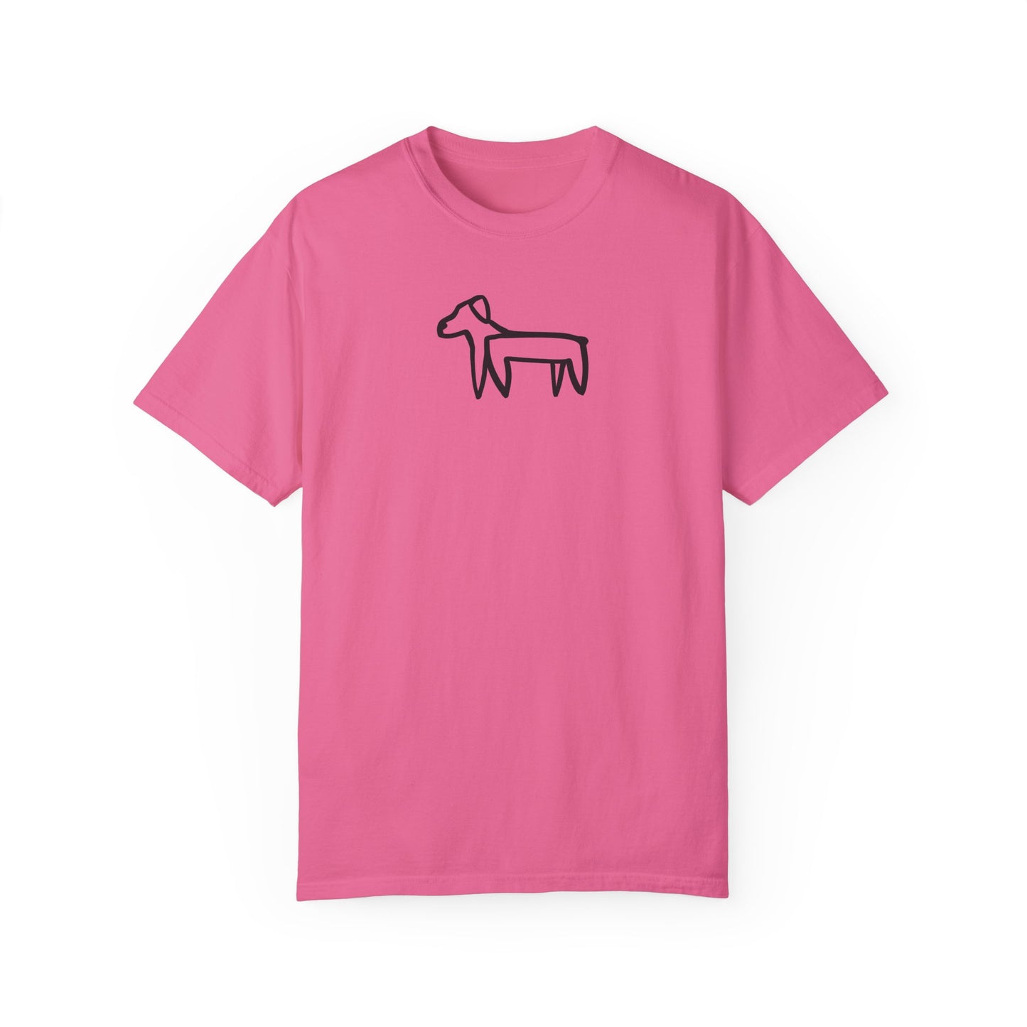 Dog Tee (Transparent Style Black Dog) - Dog Drawing Shirt