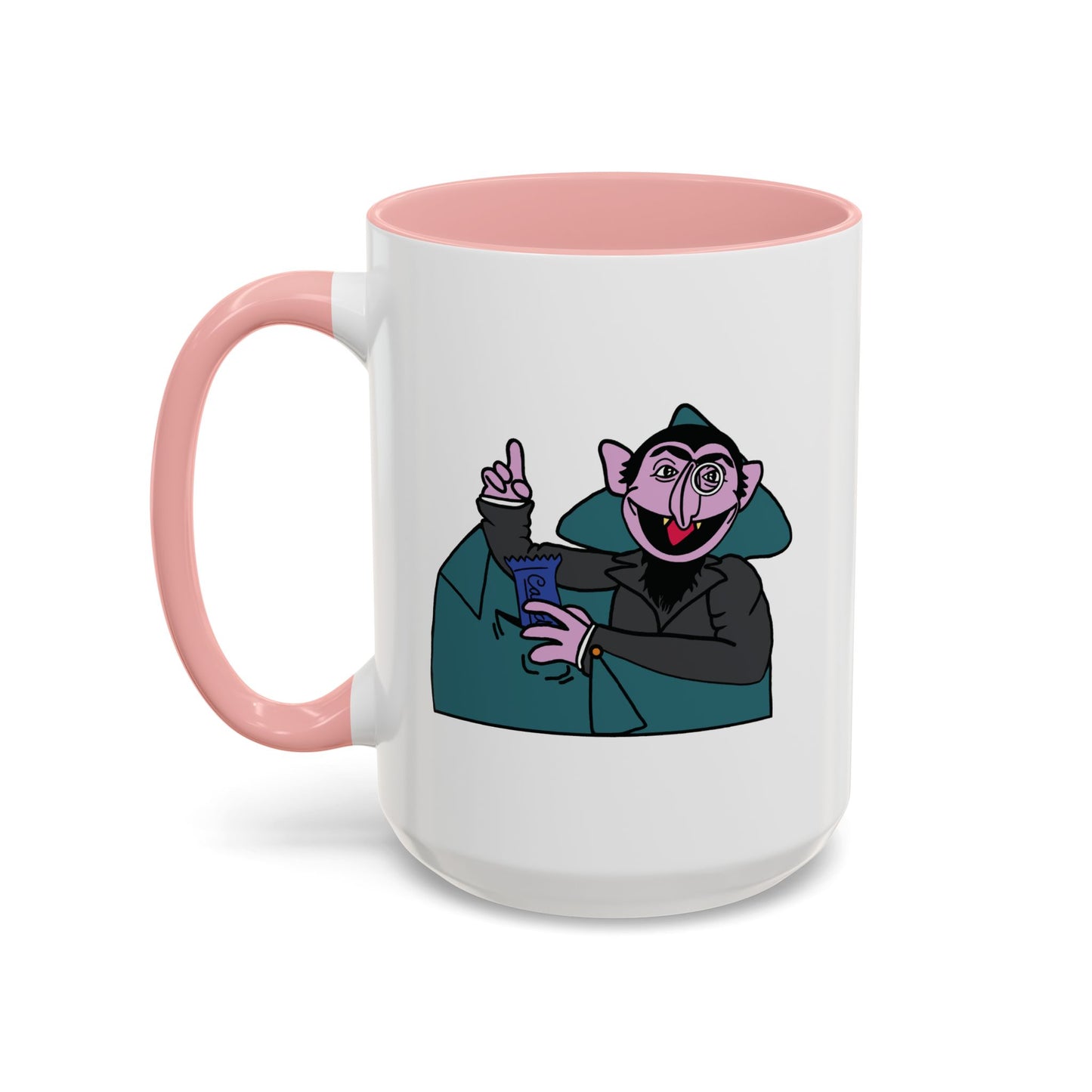 The Count Stealing Candy Accent Mug - Sesame Street The Count Parody Coffee Mug