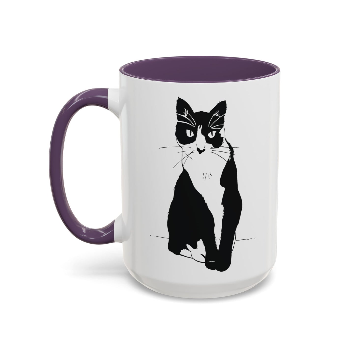 Cat Mug (Transparent Style Cat) - Two Cats Accent Edition Cat Mug