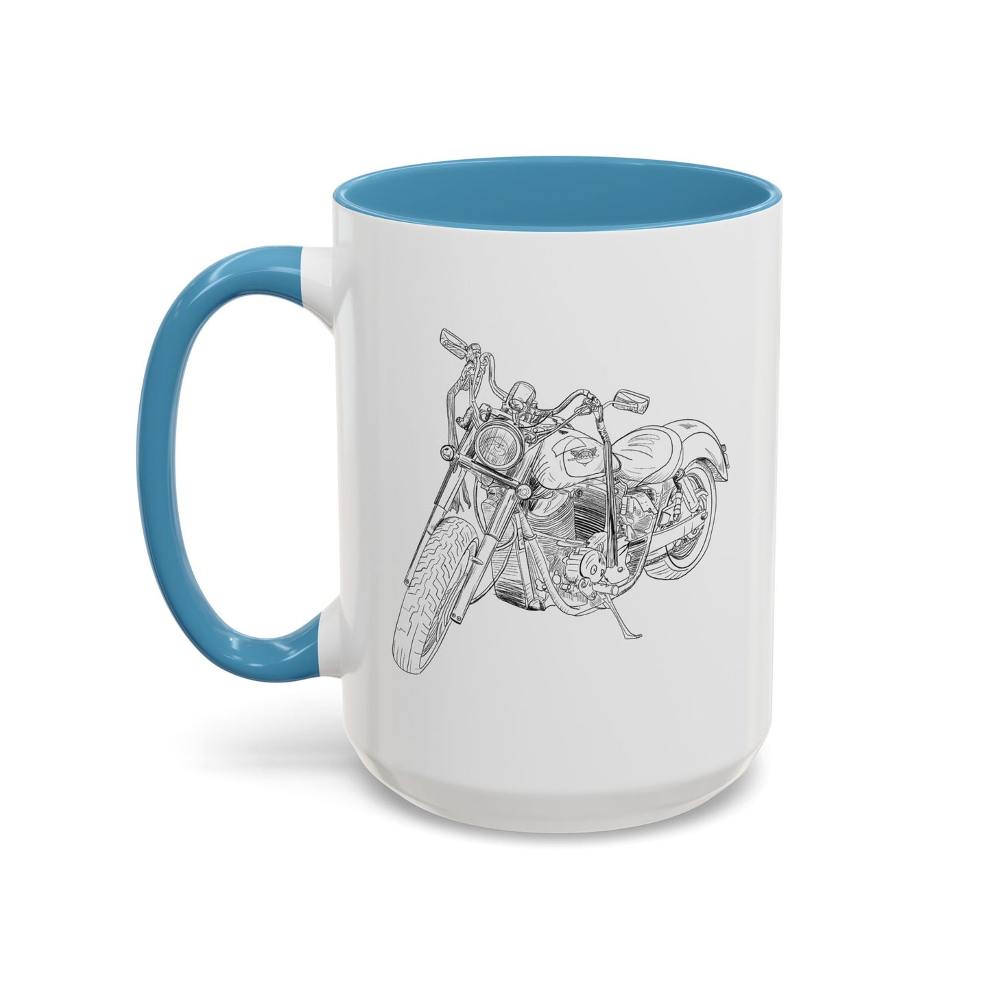 Motorcycle Drawing Accent Mug