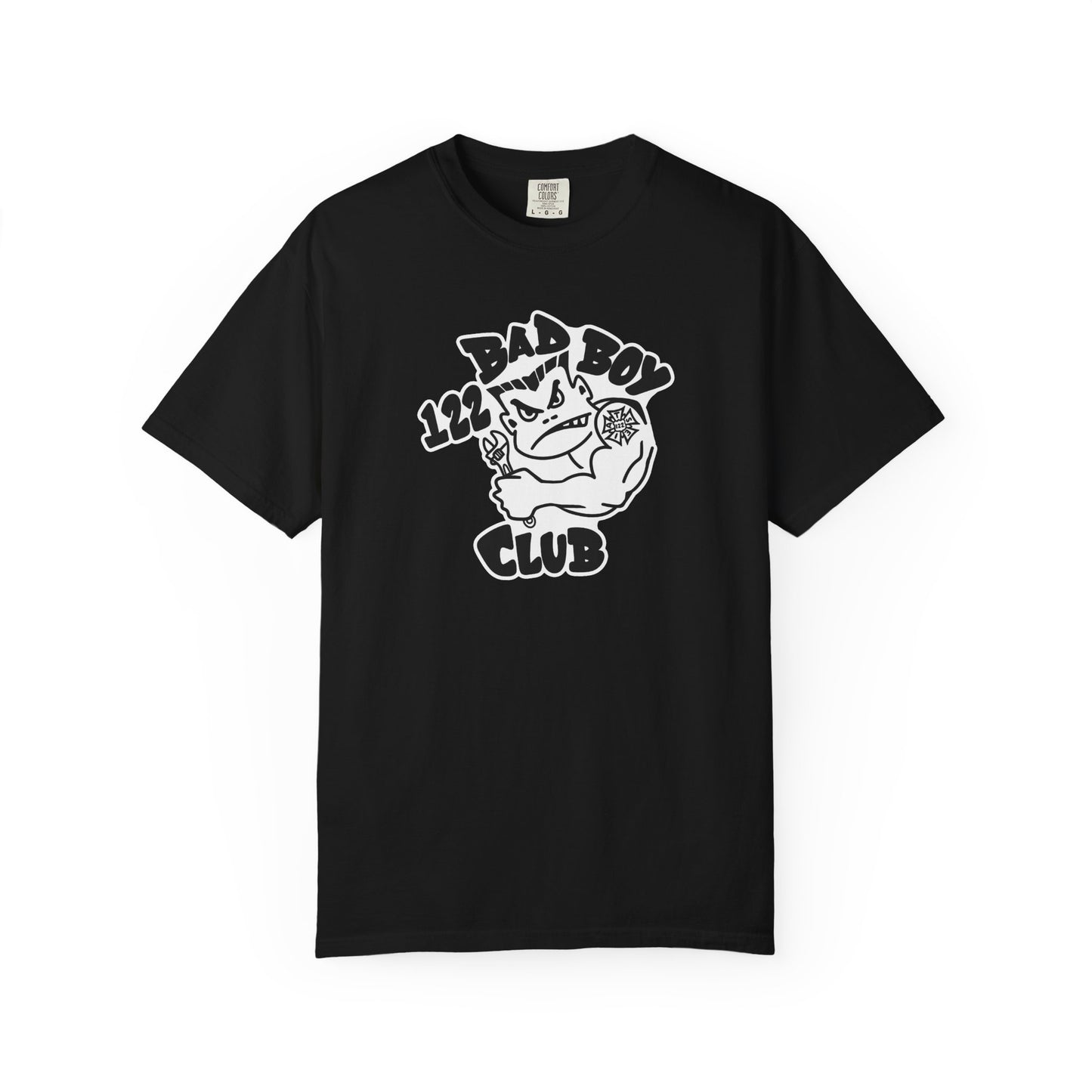 IATSE 122 Bad Boy Club T-Shirt Front Design - San Diego IATSE Local 122 Bad Boy Club Shirt - Bad Boy Club Parody Tee