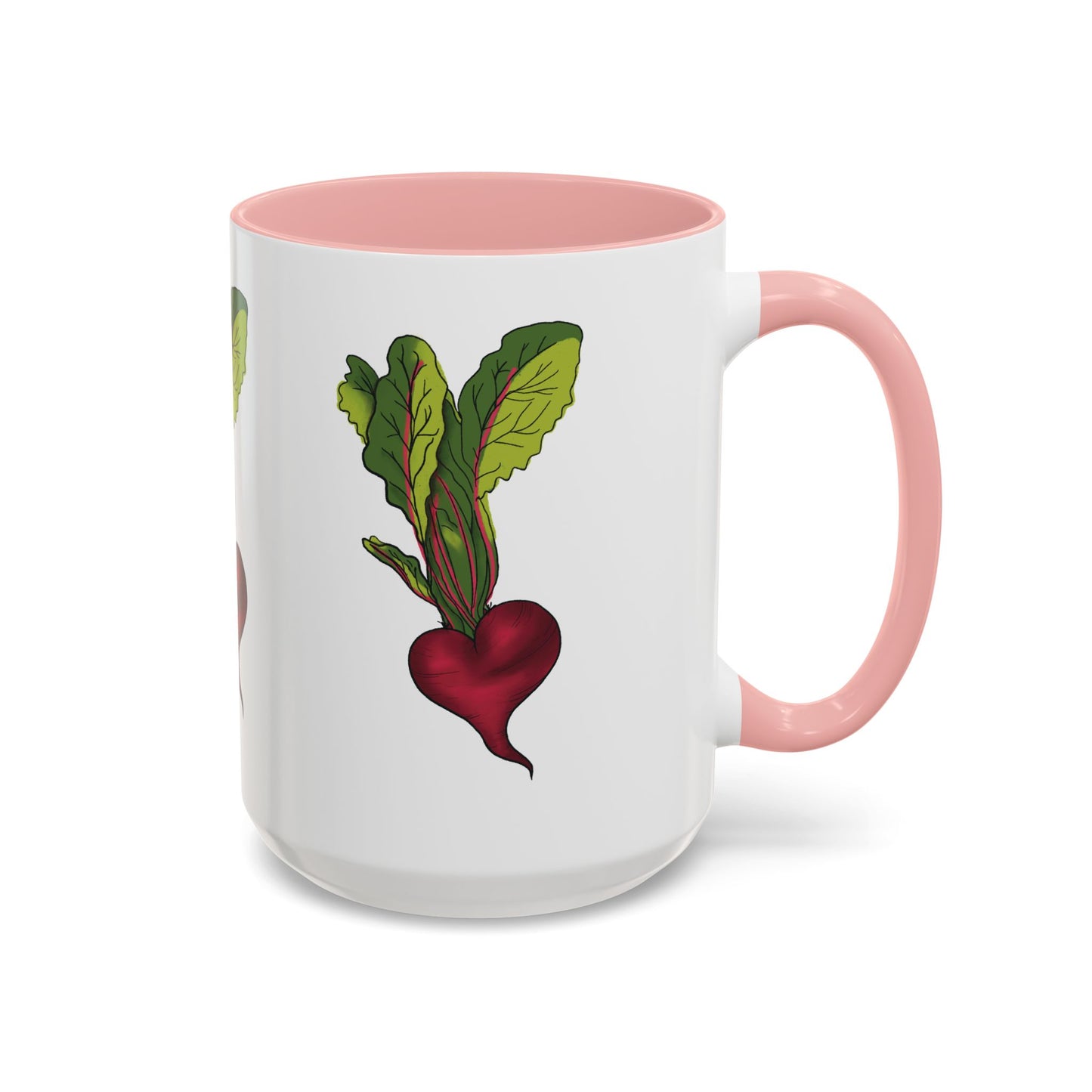 Triple Heart Beet Accent Mug