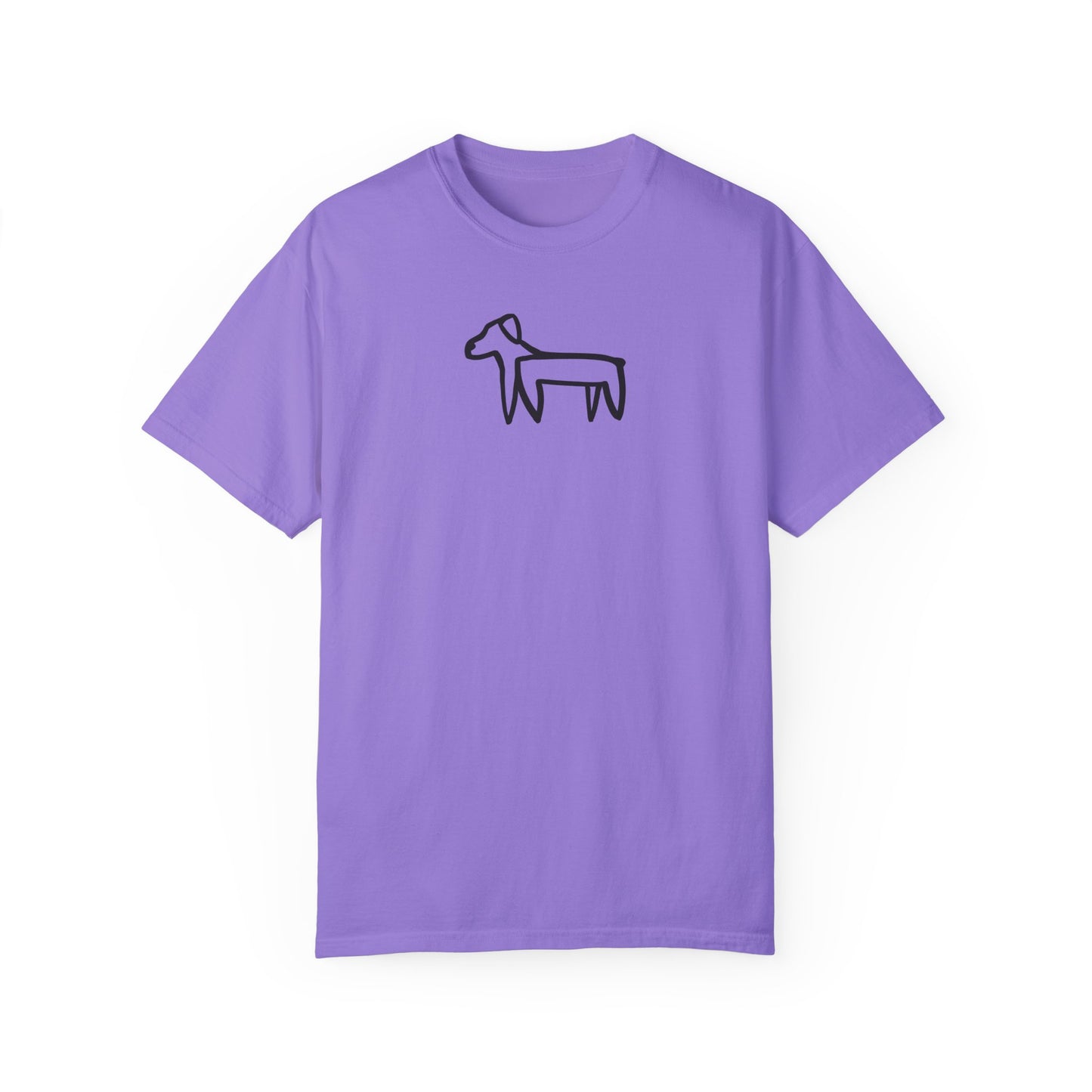 Dog Tee (Transparent Style Black Dog) - Dog Drawing Shirt
