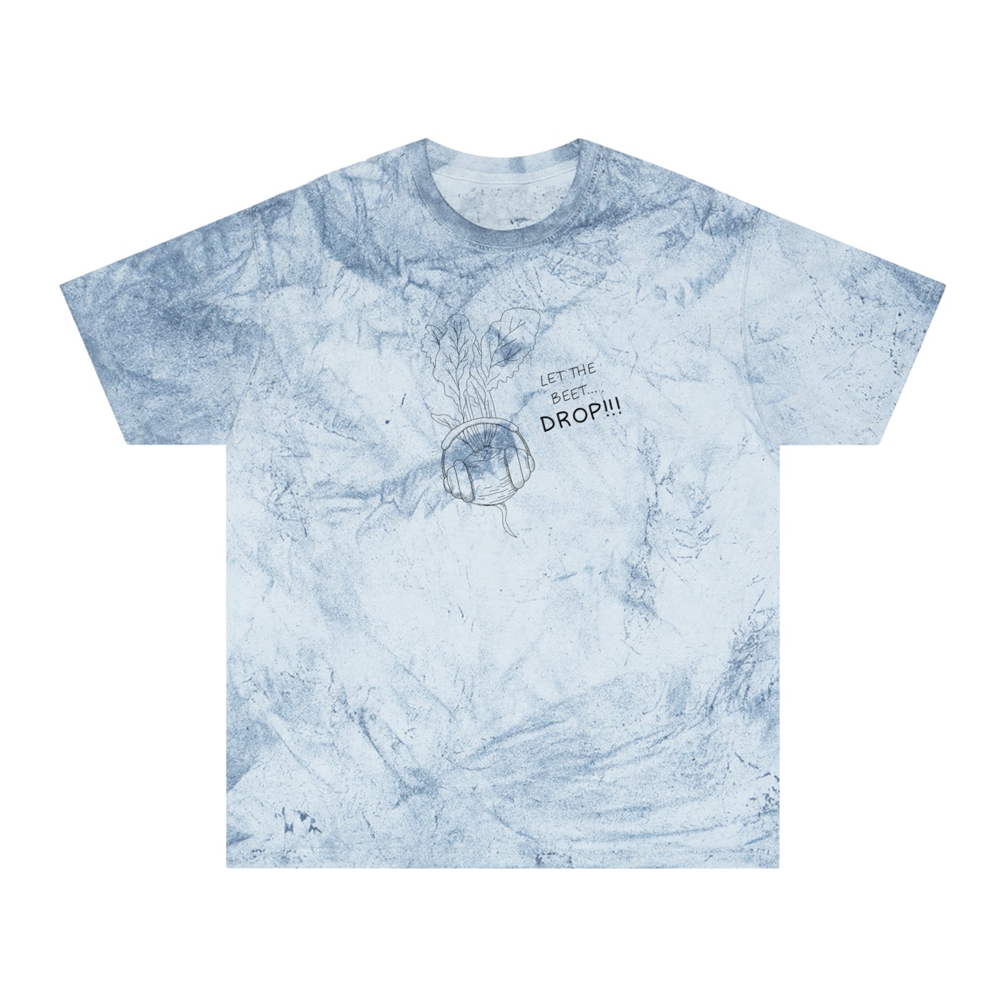 Let The Beet Drop Outline Color Blast Tee