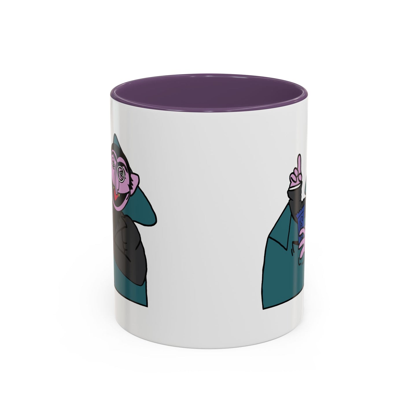 The Count Stealing Candy Accent Mug - Sesame Street The Count Parody Coffee Mug
