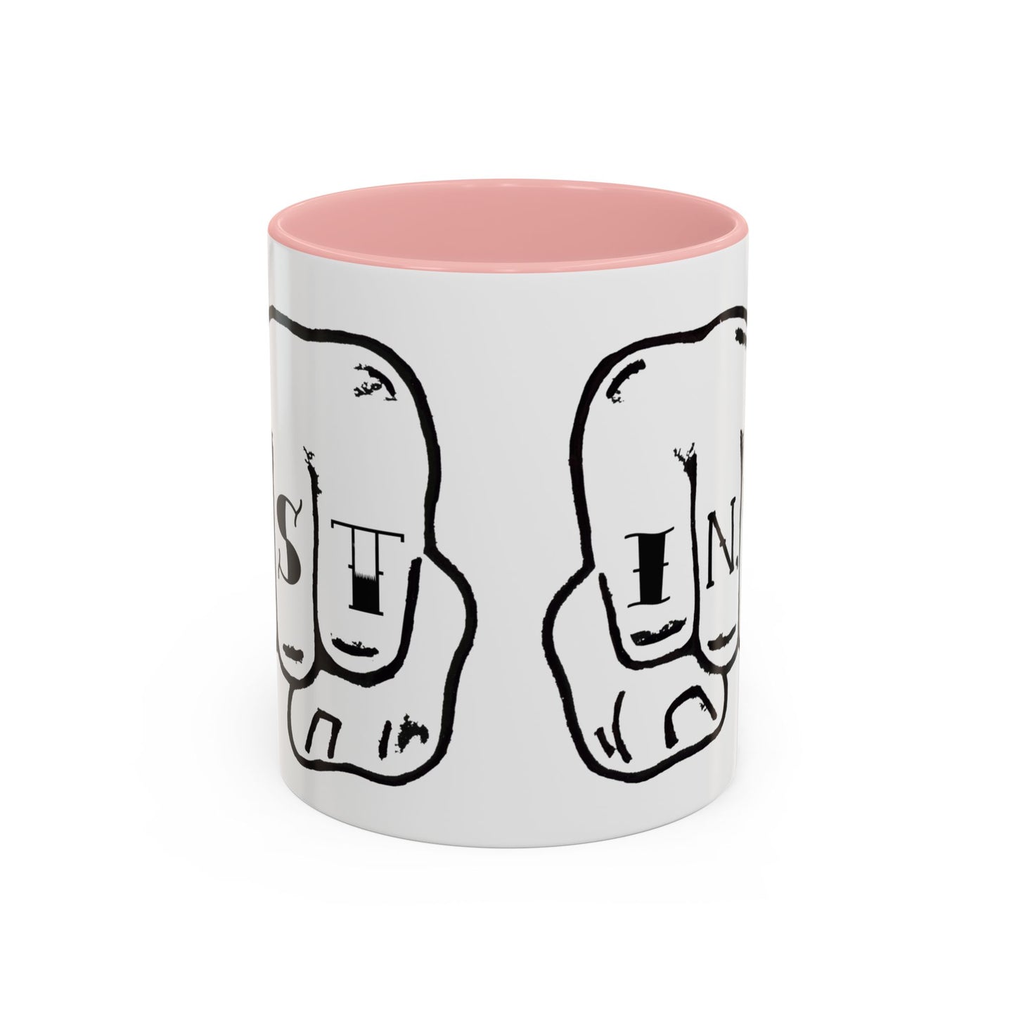 Austin Knuckle Tats Tattooed Fists Accent Mug Giant Fists Edition