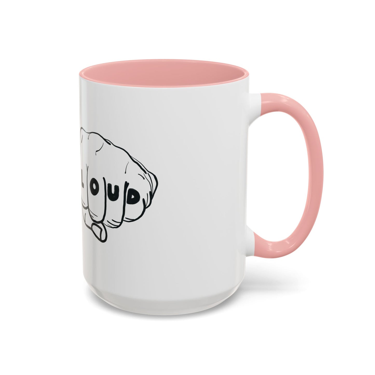 Live Loud Knuckle Tats Tattooed Fists Accent Mug
