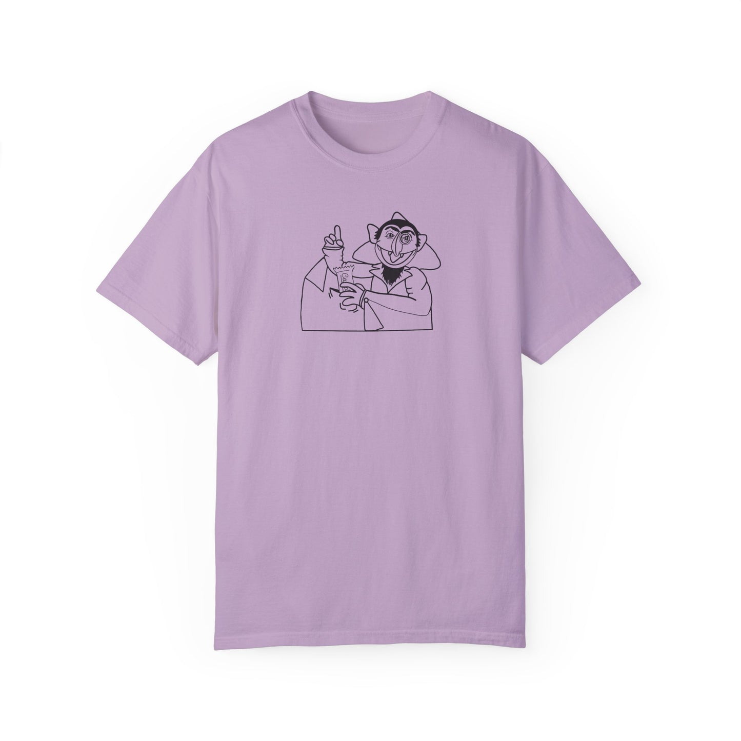 The Count Stealing Candy Outline Tee - Sesame Street The Count Parody Tee