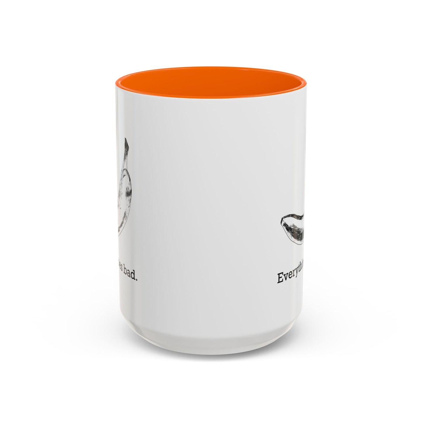 Everything Goes Bad Rotting Banana B&W Accent Mug
