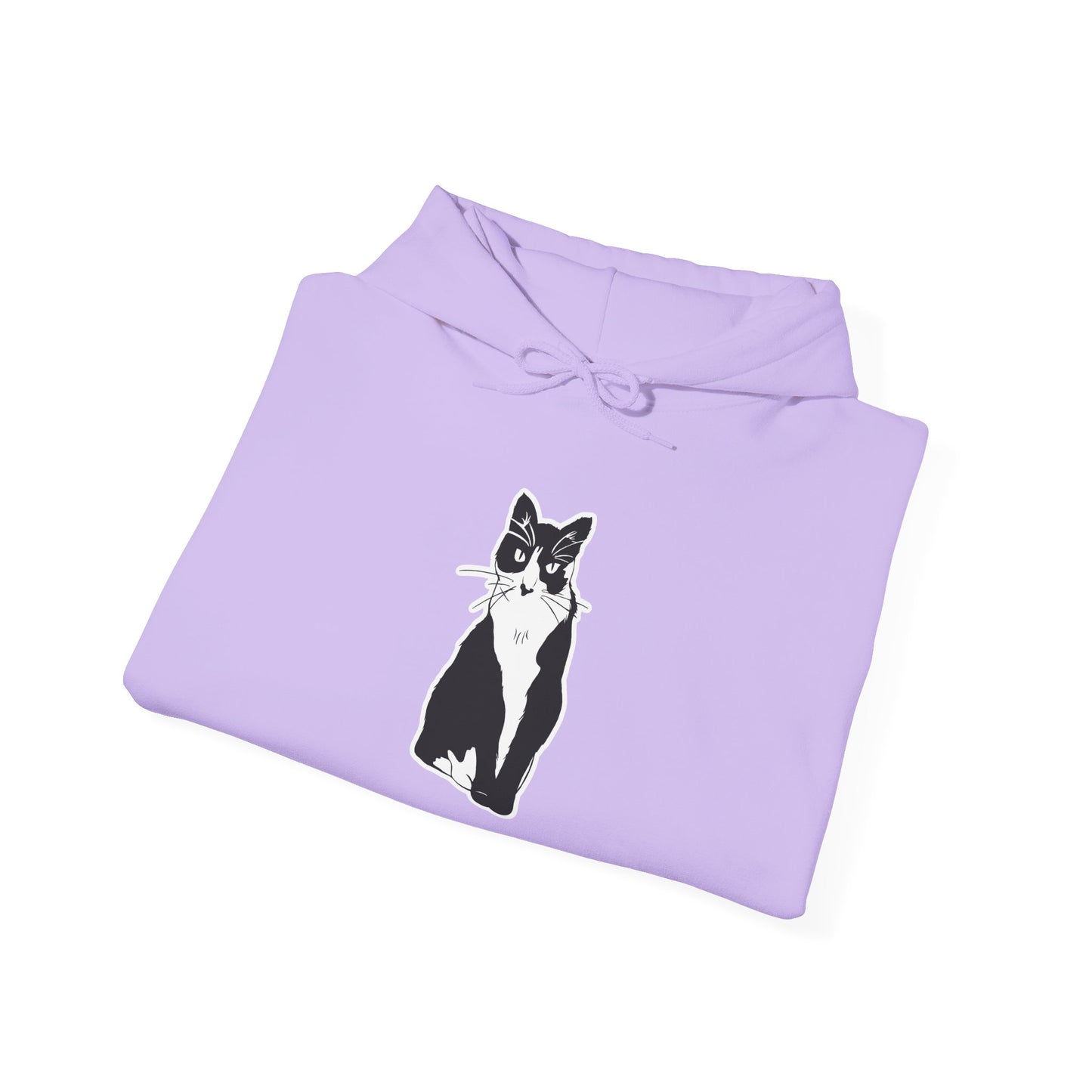 Cat Hoodie (Sticker Style Cat) - Cat Hooded Sweatshirt