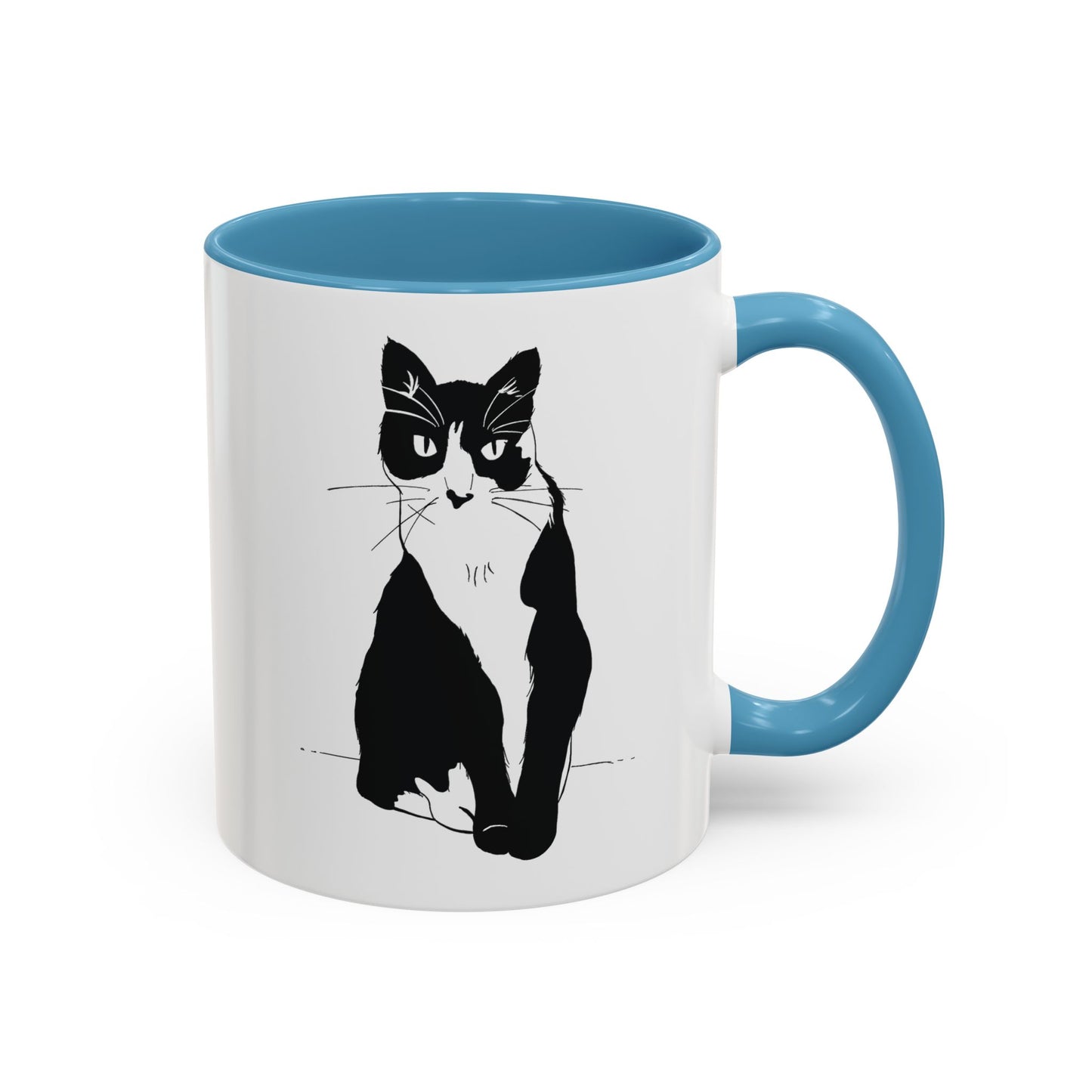 Cat Mug (Transparent Style Cat) - Two Cats Accent Edition Cat Mug