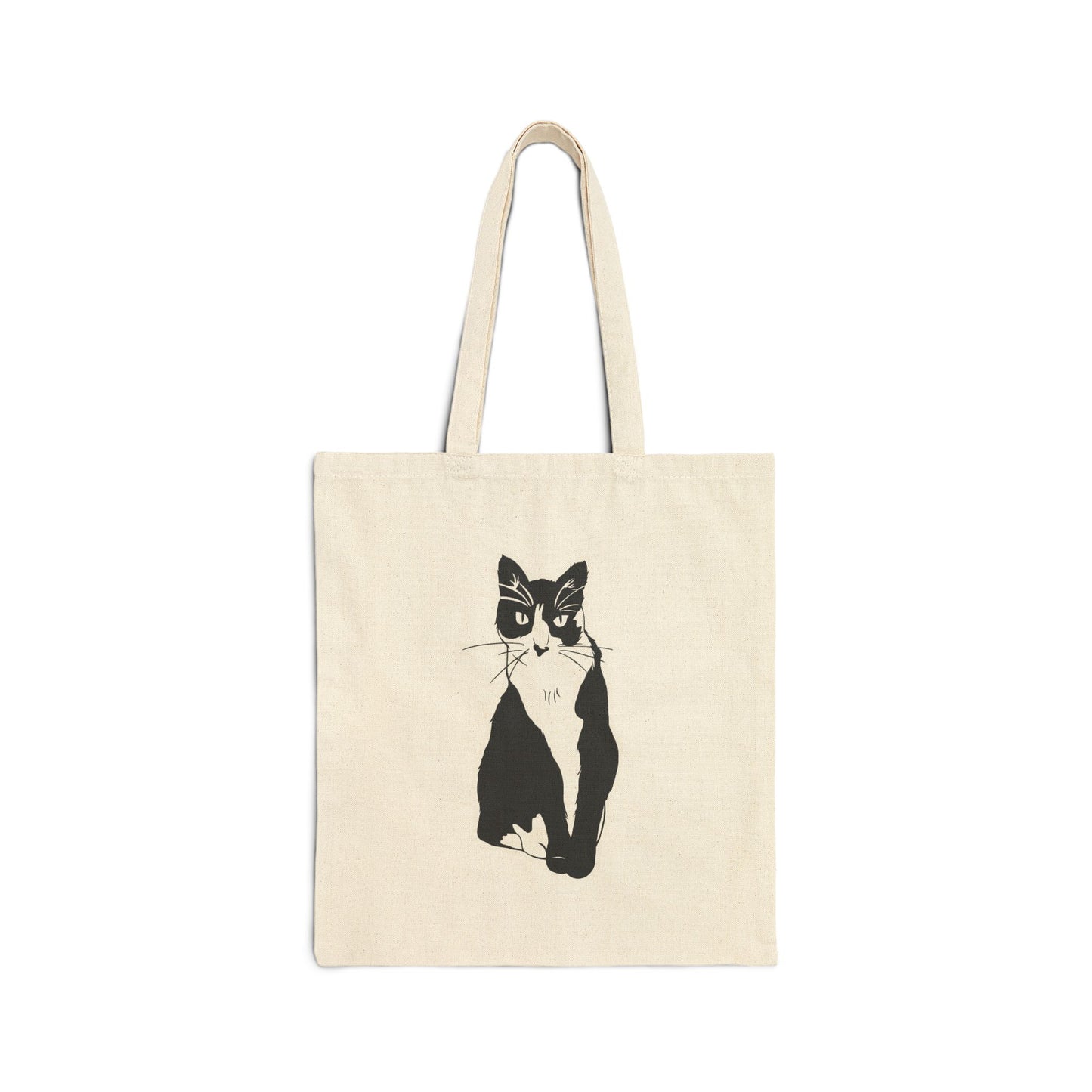 Cat Tote Bag (Sticker Style Cat) - Cat Drawing Bag