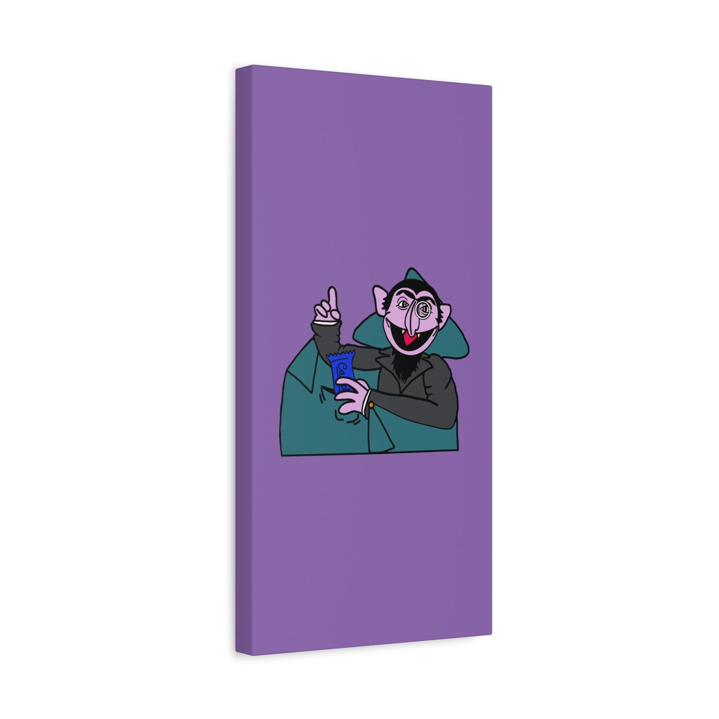 The Count Stealing Candy Canvas Print Light Purple - Sesame Street The Count Canvas Art