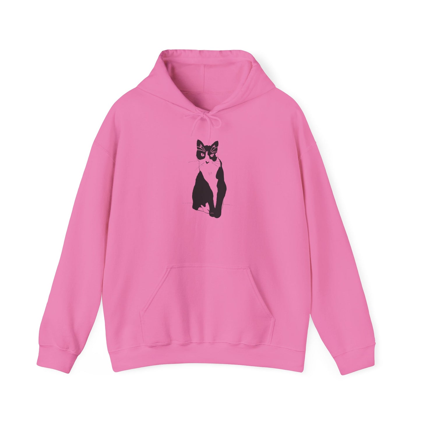 Cat Hoodie (Transparent Style Cat) - Cat Drawing Hooded Sweatshirt